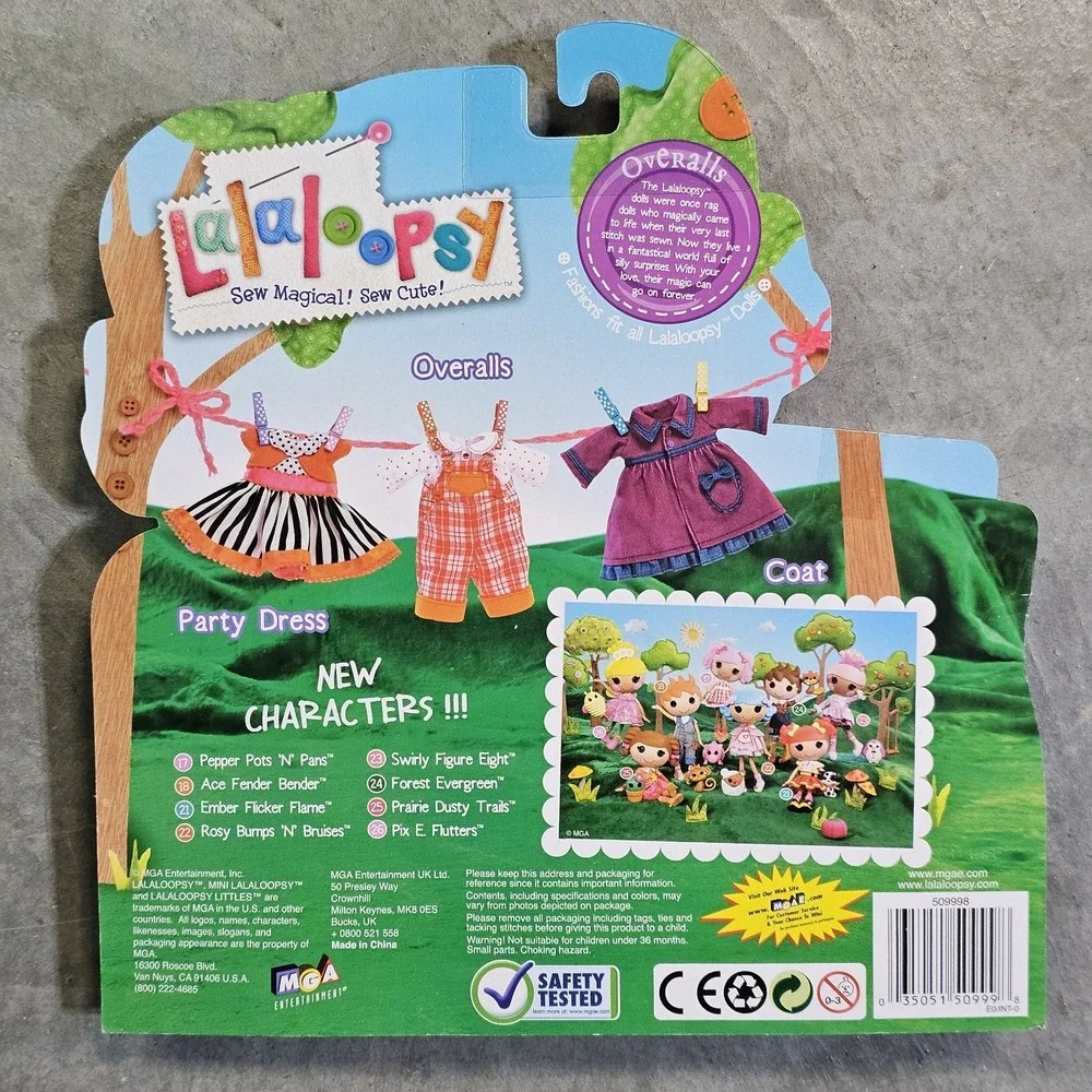 Lalaloopsy Doll Clothes Plaid Overalls Polka‎ Dot Shirt Sew Magical! Sew Cute!